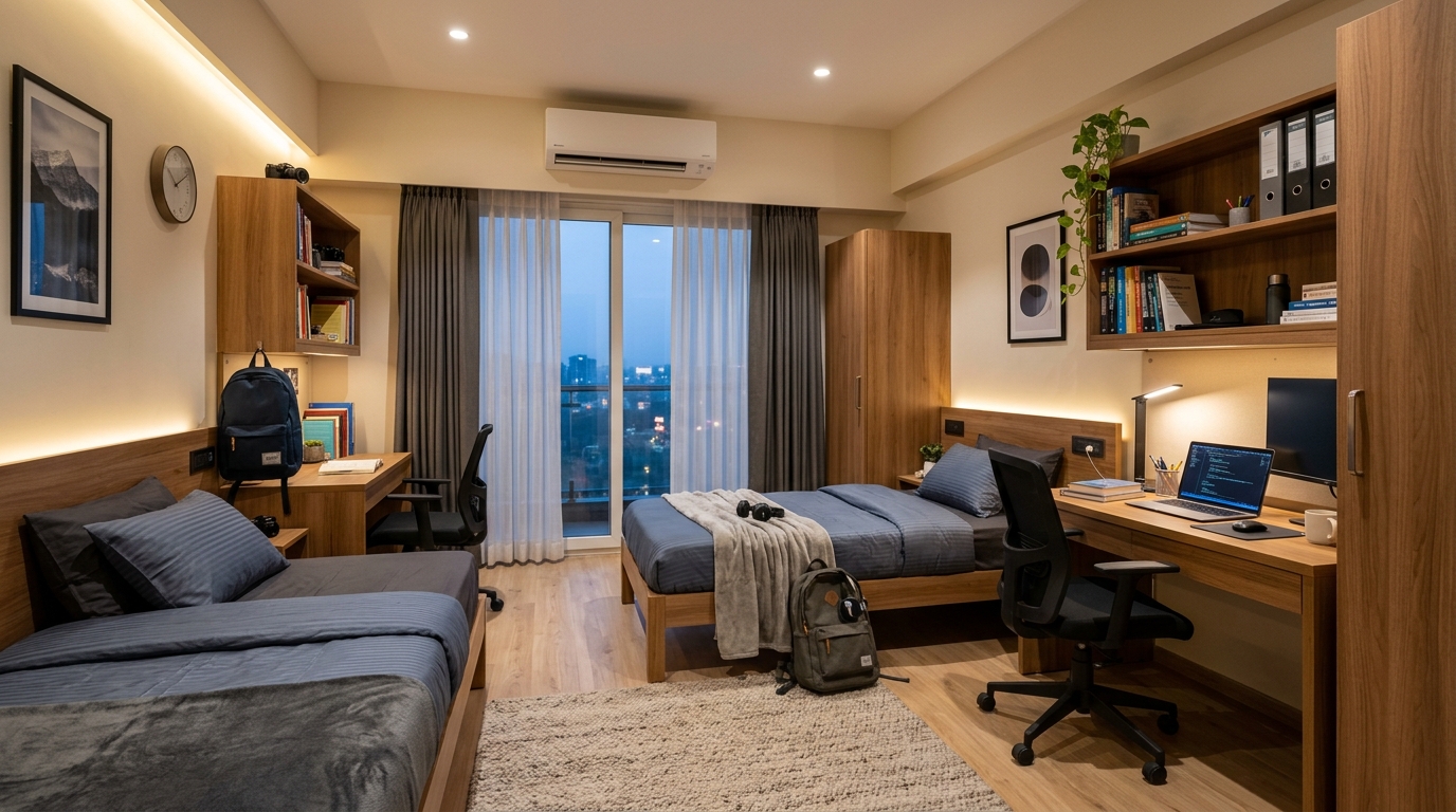 Double Sharing Room Sunrise Residency